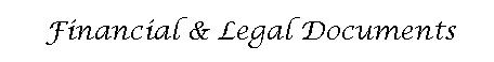 Financial and Legal Documents